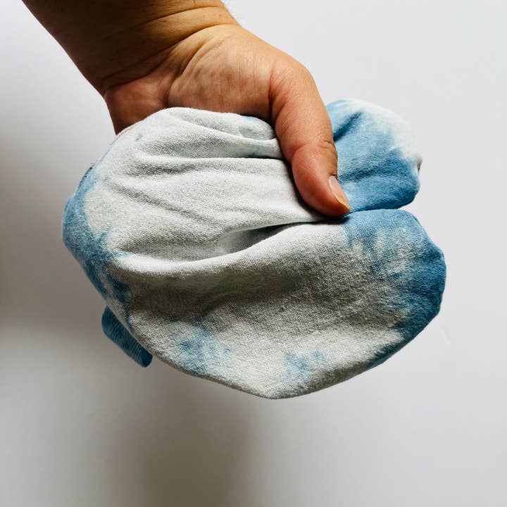 The Materials Design Co. - Wholesale Spa/Therapy Pillow - Heart Eye Pillow - Botanically Dyed - Indigo Sky - V Day2