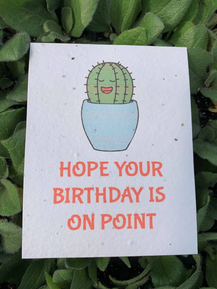 Plantable Card: Hope your Birthday is on Point for wholesale by Seeds of Paper