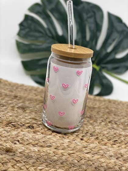 Copo de lata de vidro coração por atacado de The Beauty in Chaos, LLC