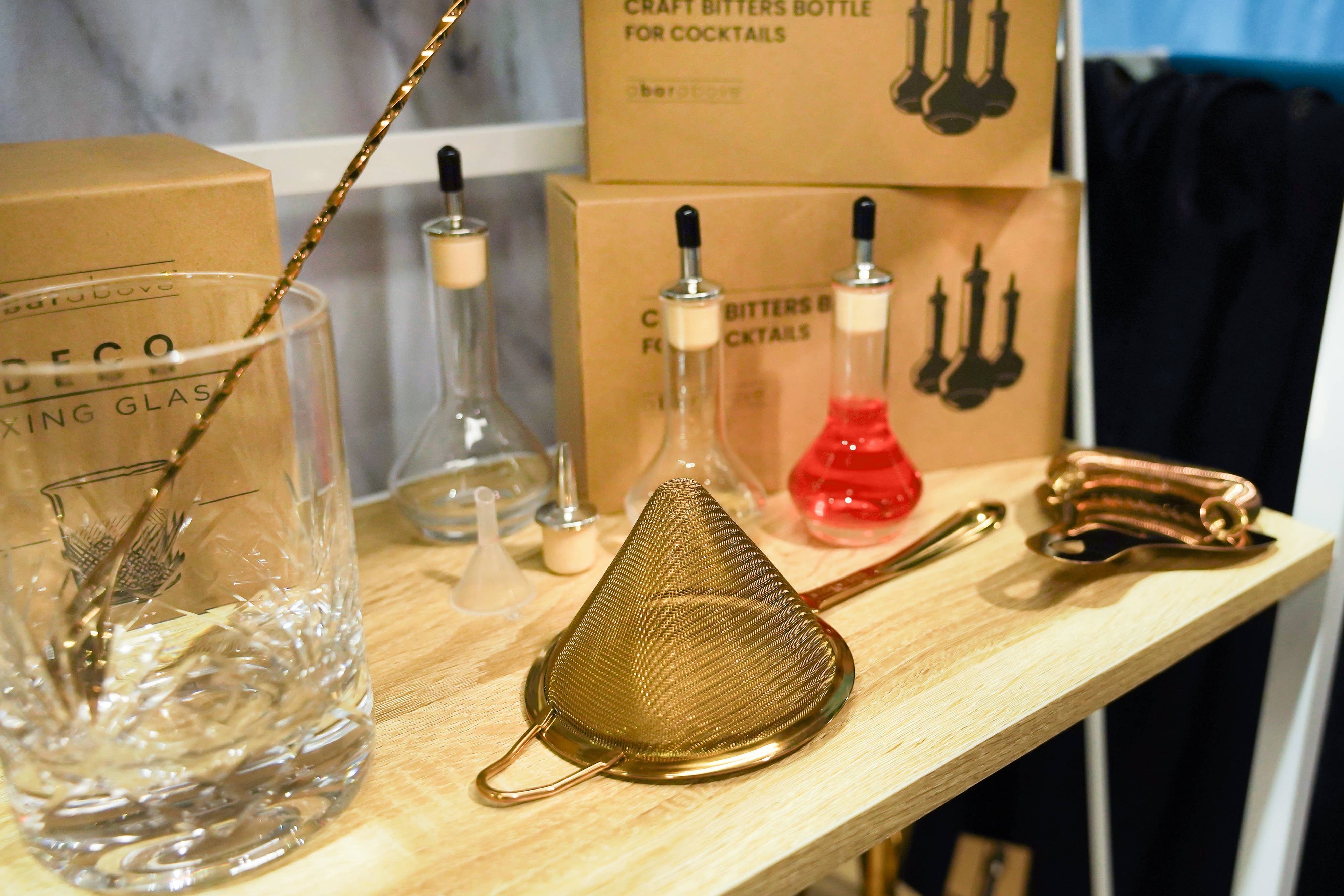 A Bar Above – wholesale Bar tool – Fine Mesh Cocktail Strainer, Gold 10 cm8