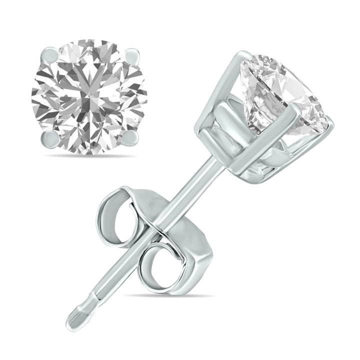 3/4 CTW LabGrown Diamond Solitaire Earrings in 14K WhiteGold for wholesale by Szul USA LLC