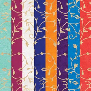Wholesale Pink and Blue Floral Botanical Wrapping Paper for your store -  Faire
