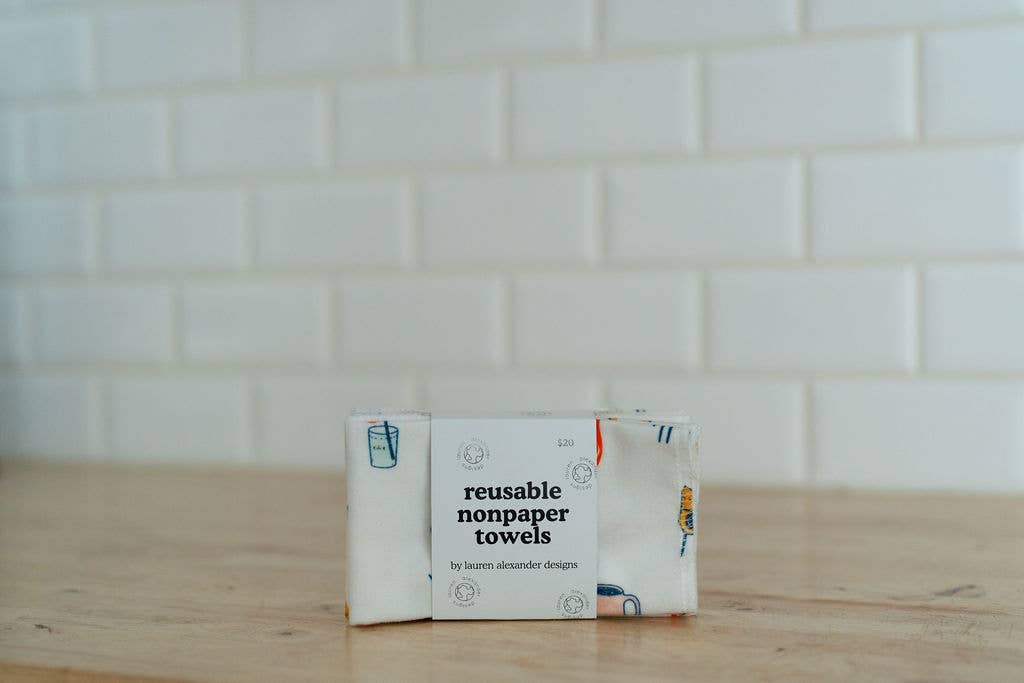 Lauren Alexander Designs – wholesale Paper towels – Reusable Paper Towels - Sunday Morning 1