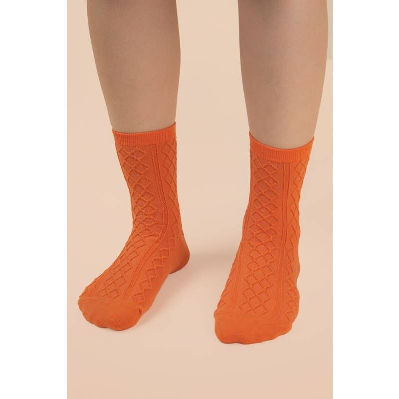 IVE - Wholesale Socks - Women's - Solid Argyle Crew Socks4