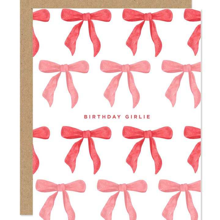 Maddon and Co - Wholesale Birthday Card - Birthday Girlie Bow Card