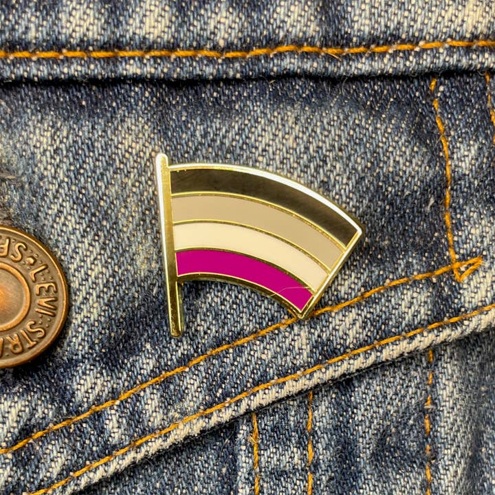 Dissent Pins - Wholesale Lapel Pin/Button - Asexual (Ace) Pride Flag Pin
