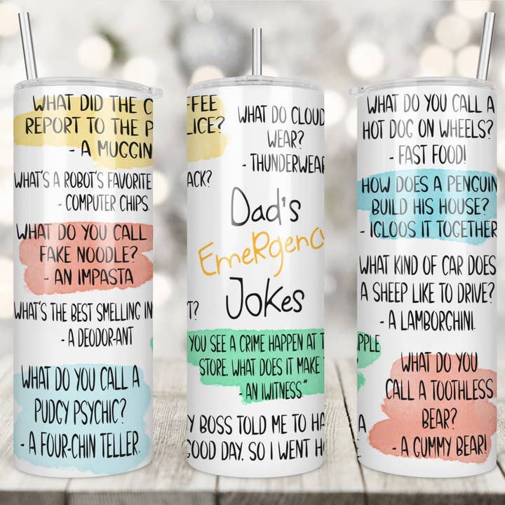 Dad Jokes Becher, lustiges Vatertagsgeschenk, Papa Cup, 20 oz für den Großhandel von Dm Crafting