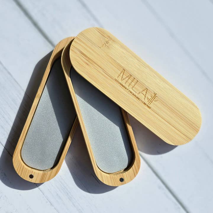 Mila Sustainable Packaging Company - Wholesale Makeup Brush Set - Perfect Try Me Set. Eco-friendly, Magnetic Bamboo1