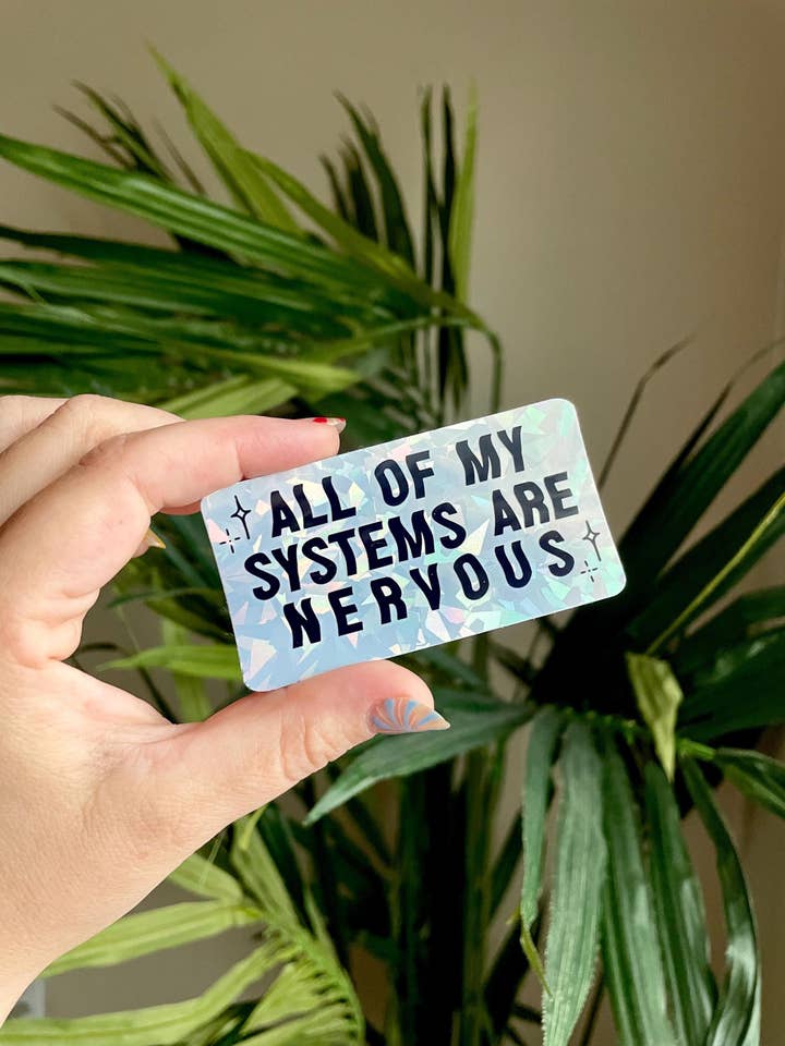 Autocolante Holográfico do Sistema Nervoso Divertido por atacado de Steele Creative Co