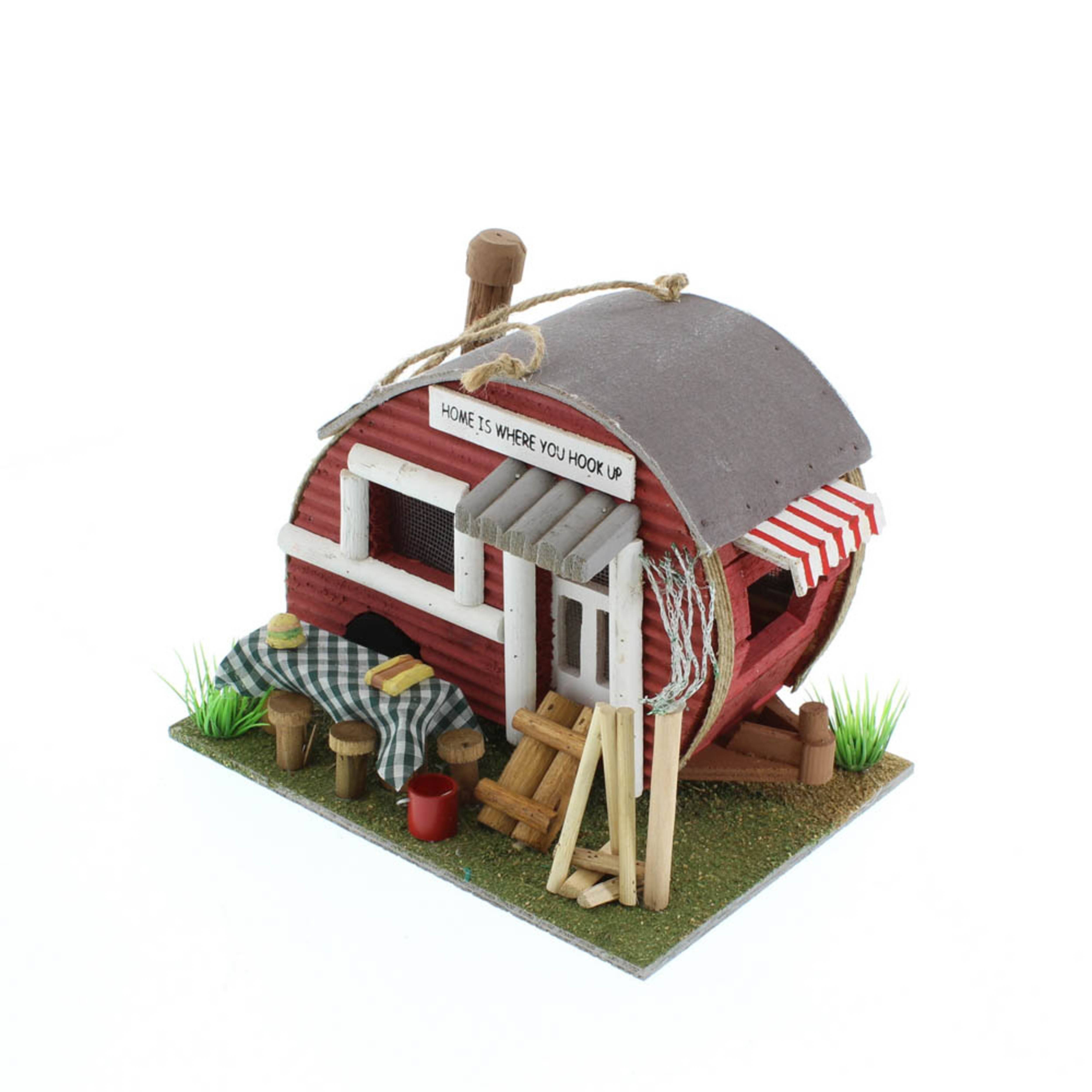 Zingz Home - Wholesale Bird House - Red Trailer Birdhouse3