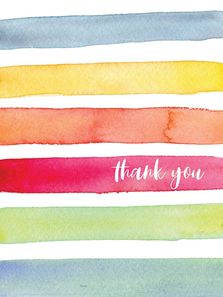 Thank You Stripes Greeting Card for wholesale by Dori Boyce Art
