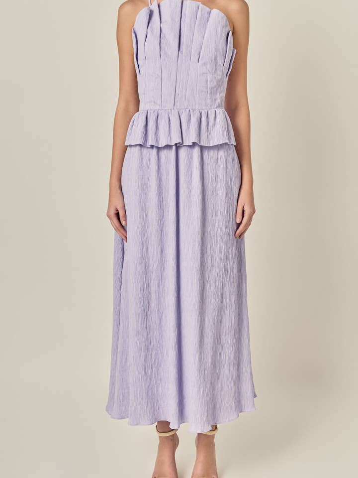 Modern Muse Pleated Midi Dress for wholesale by English Factory