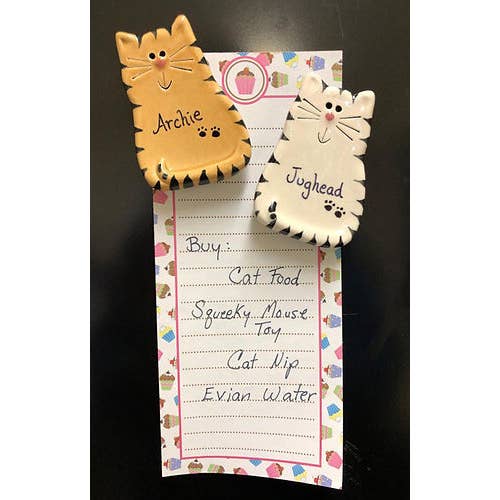 August Ceramics - Wholesale Magnet - 3" Ceramic Cat Magnets