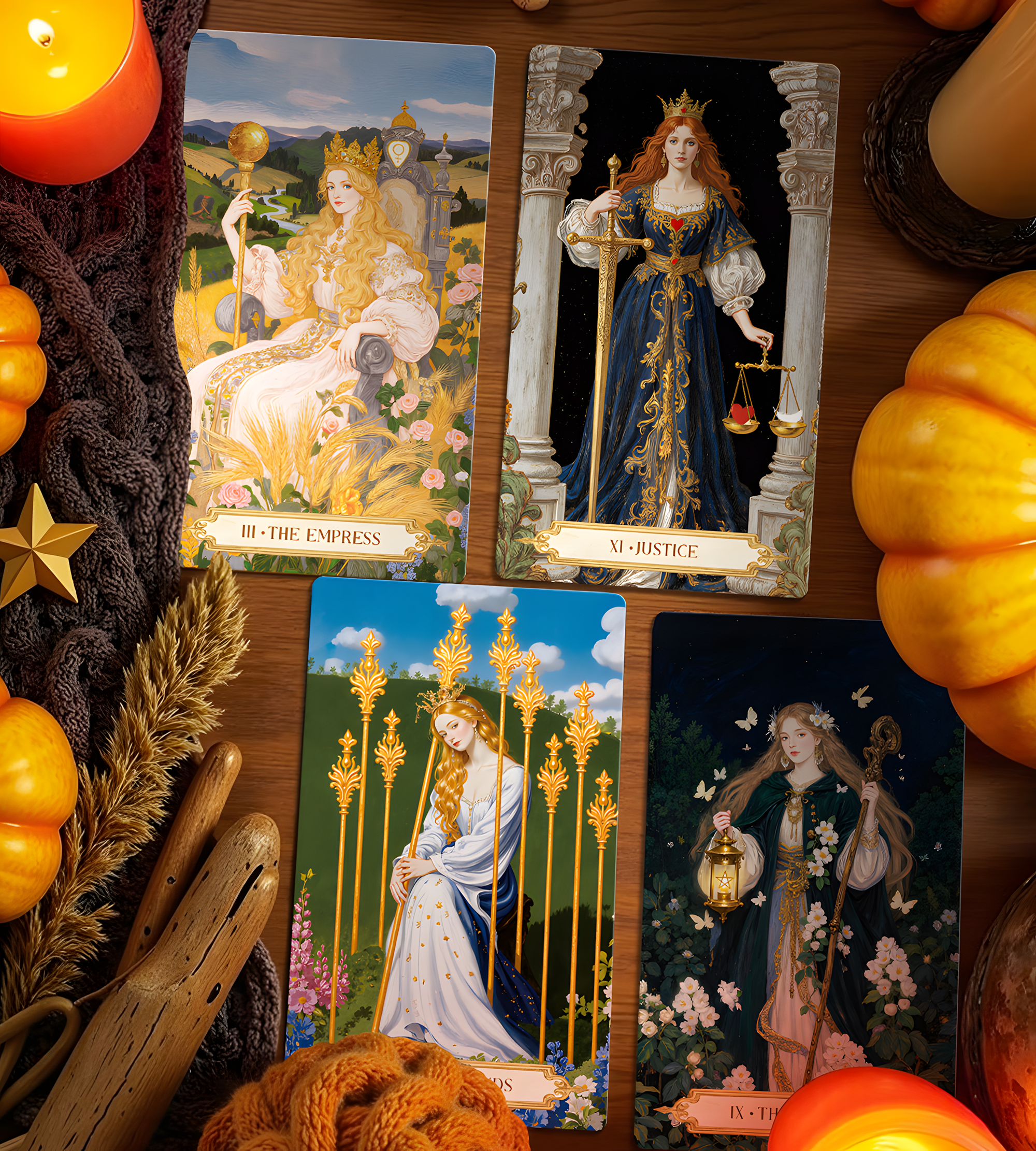 Vermilion Collection – wholesale Tarot-kort – Månskugga Blomsterlöfte Tarot11