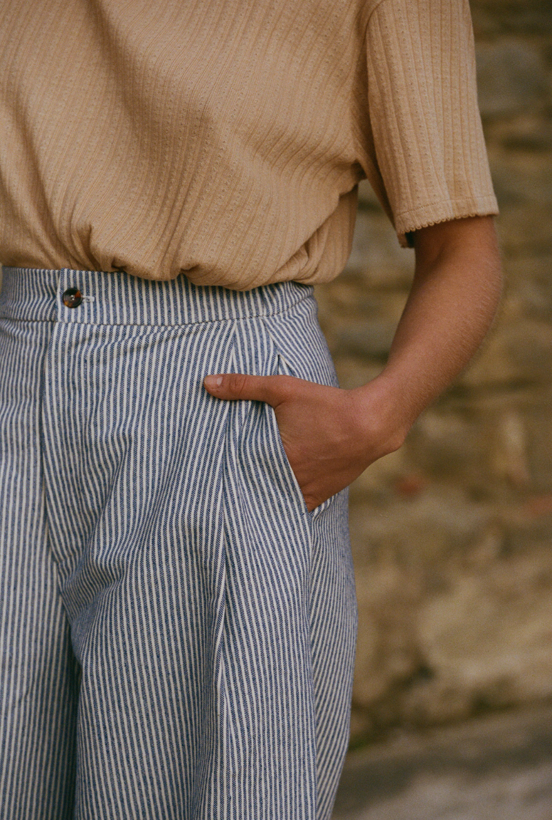 Nénés – Engroshandel Bukser - Dame – Justine bukser - blå striber3