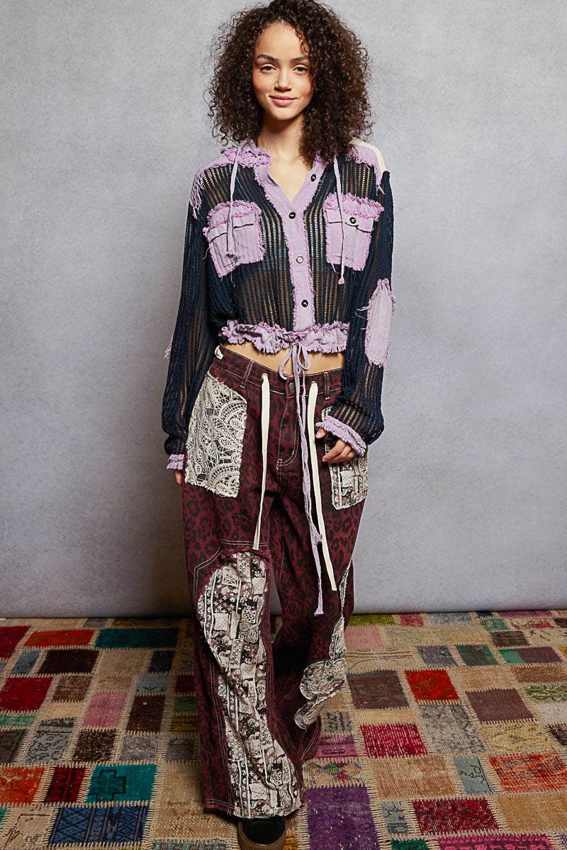 Pol Clothing - Vente Chemise à col boutonné – femme - Vente de chemise à capuche ouverte avec boutons et poches avant.43