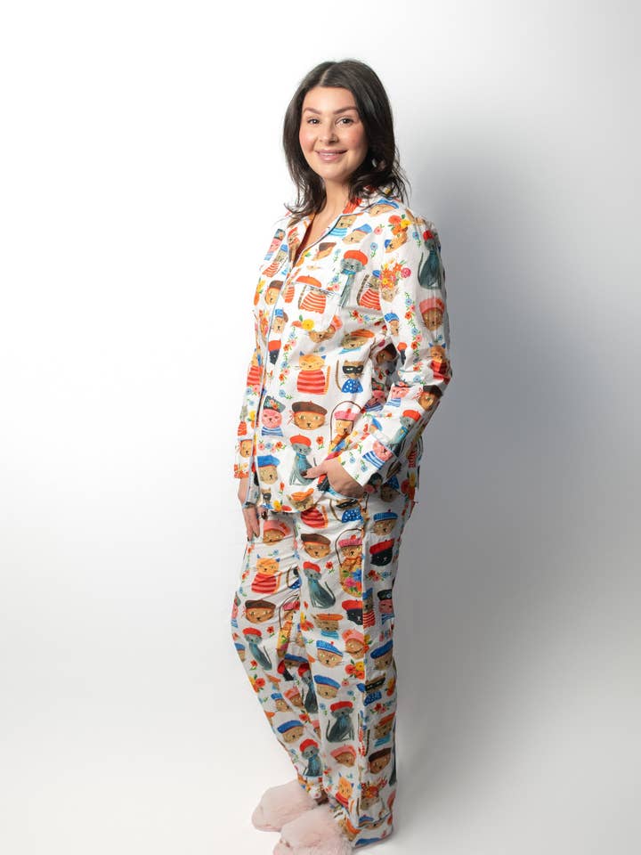 Bon Artis - Wholesale Sleepwear Set - Women's - Ooh La La Cats Meow Pajama Set