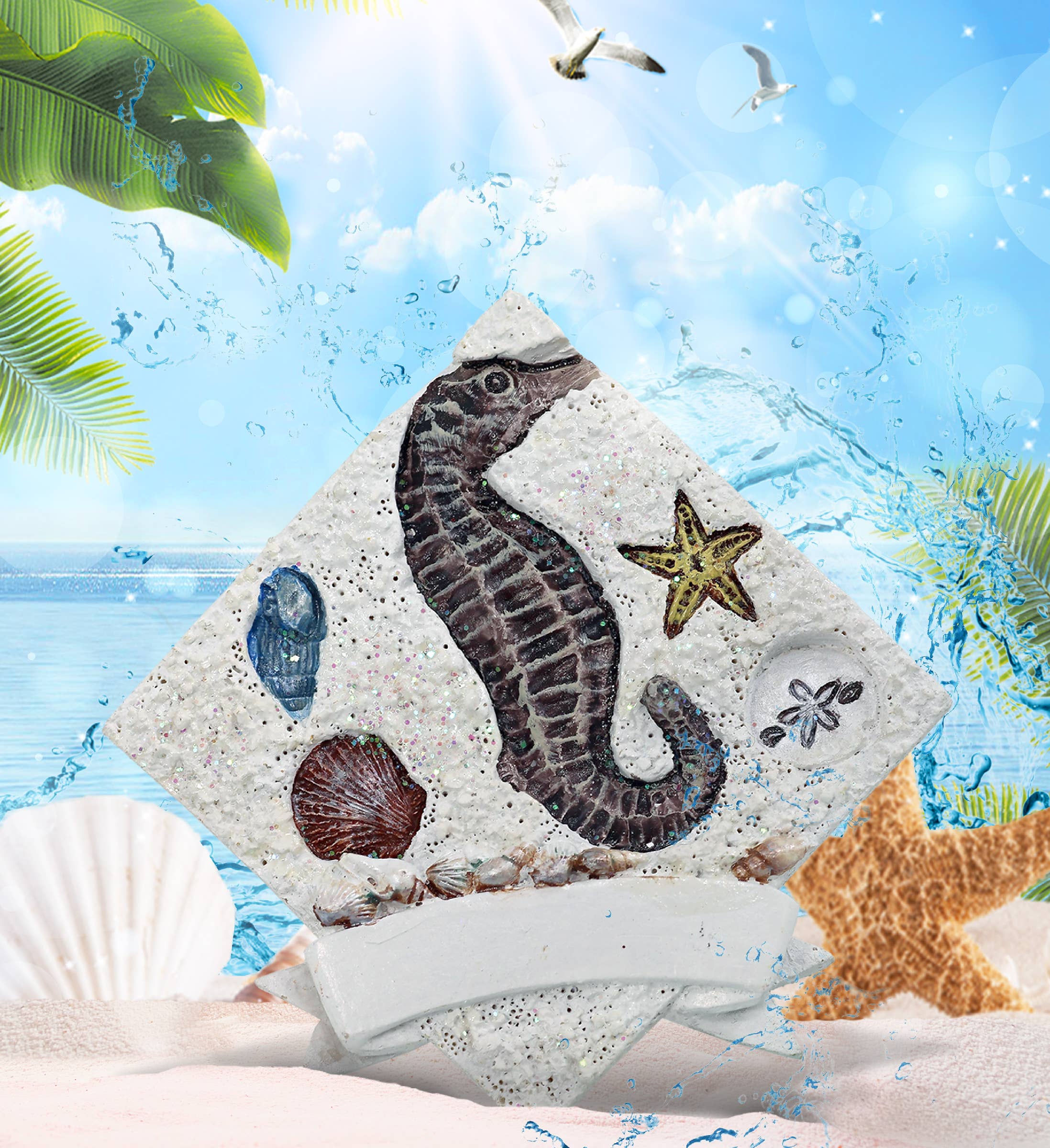 Cota Global - Vente Aimants - Aimant en résine - Carré de sable - Hippocampe1