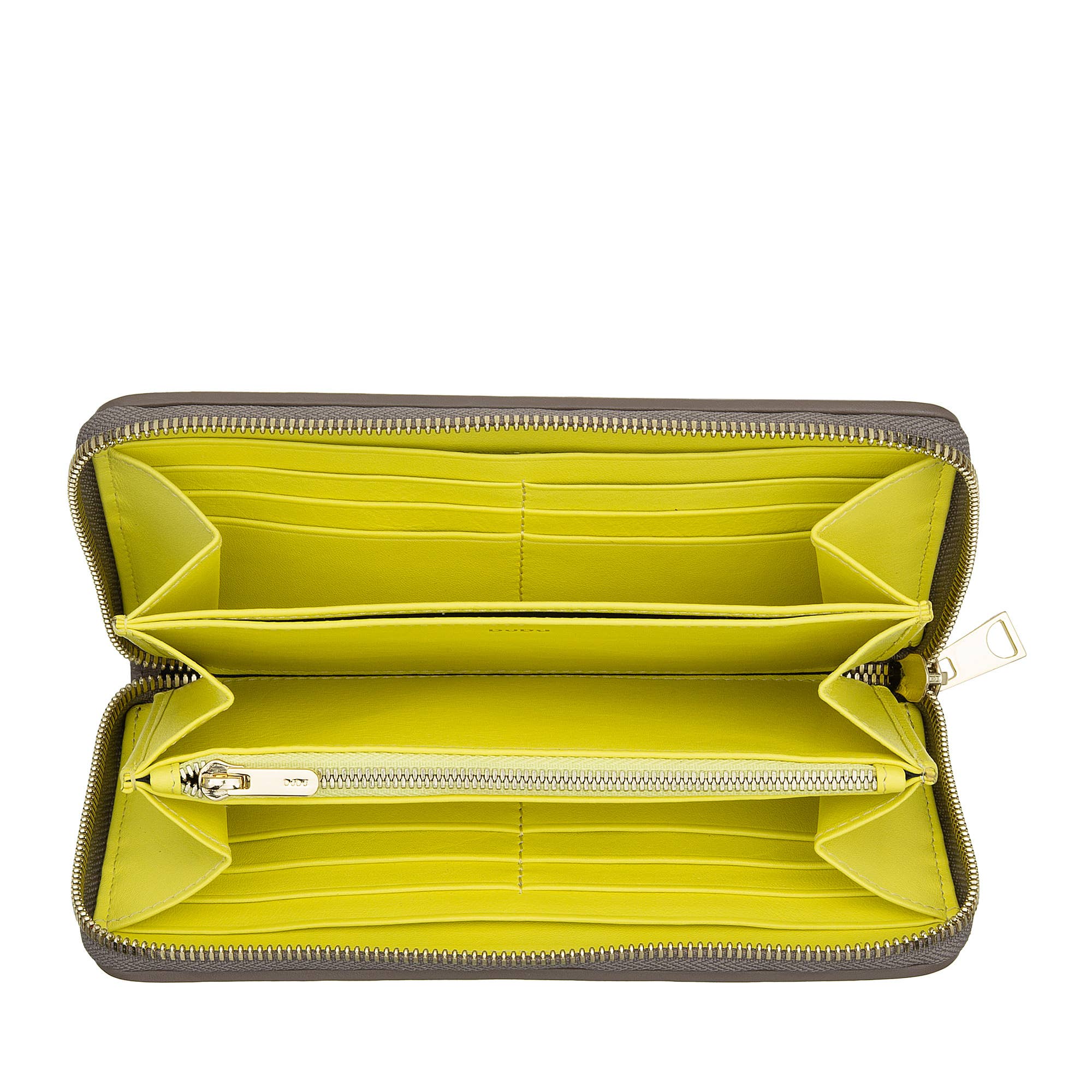 dudu - Wholesale Wallet - Women's - Dudu Women'S Leather Woven Wallet Zip Around Taupe3