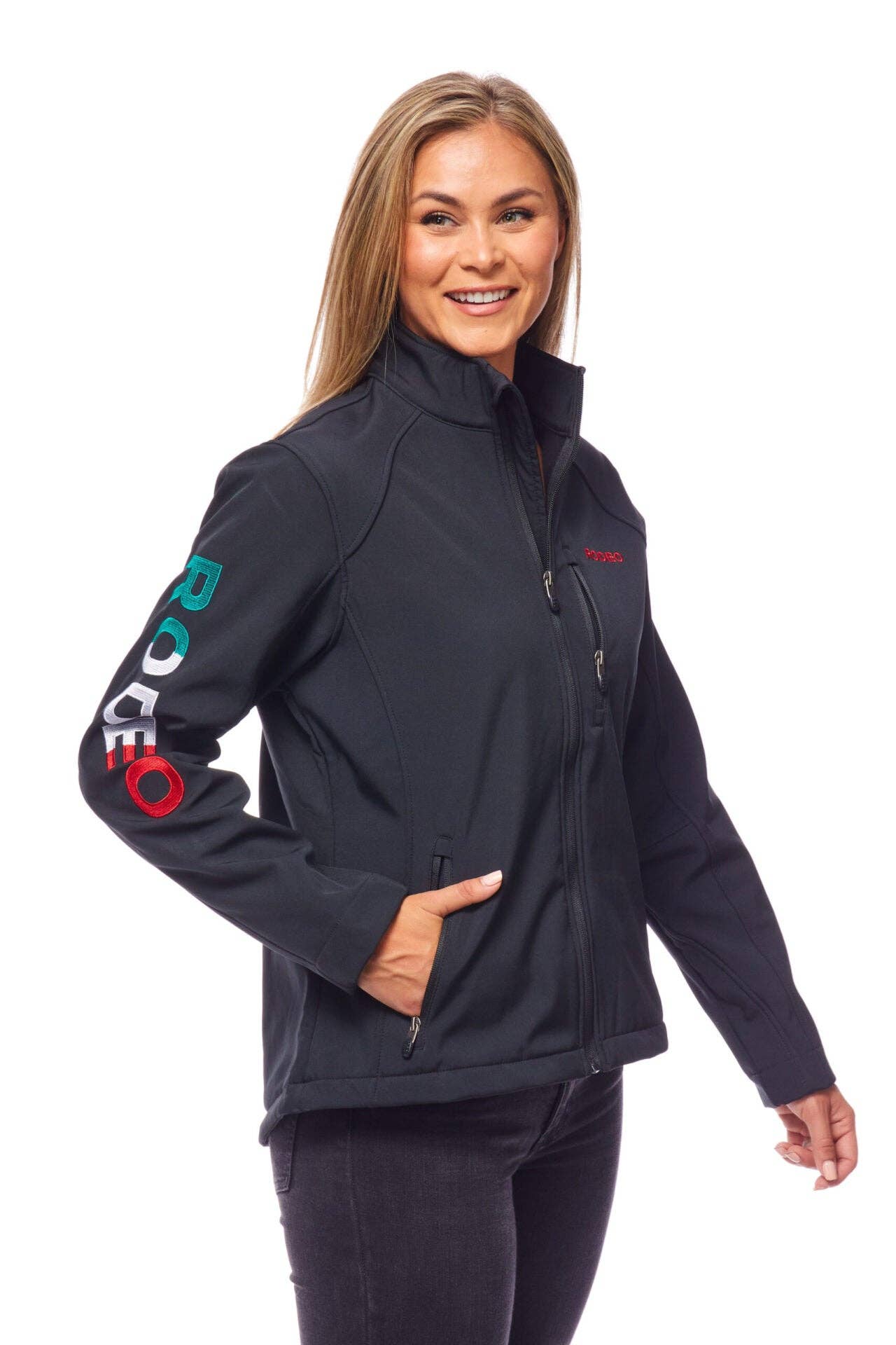 Rodeo Clothing - Wholesale Jacket - Women's - Women's Softshell Rodeo Embroidery Fleece-Lined Jackets6