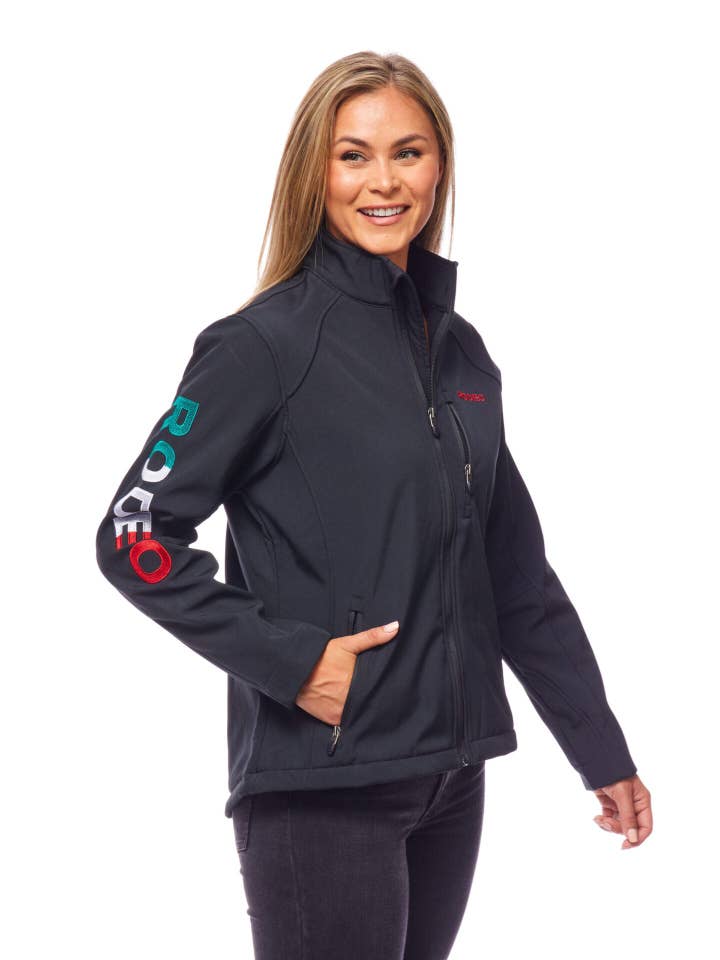 Rodeo Clothing - Wholesale Jacket - Women's - Women's Softshell Rodeo Embroidery Fleece-Lined Jackets6