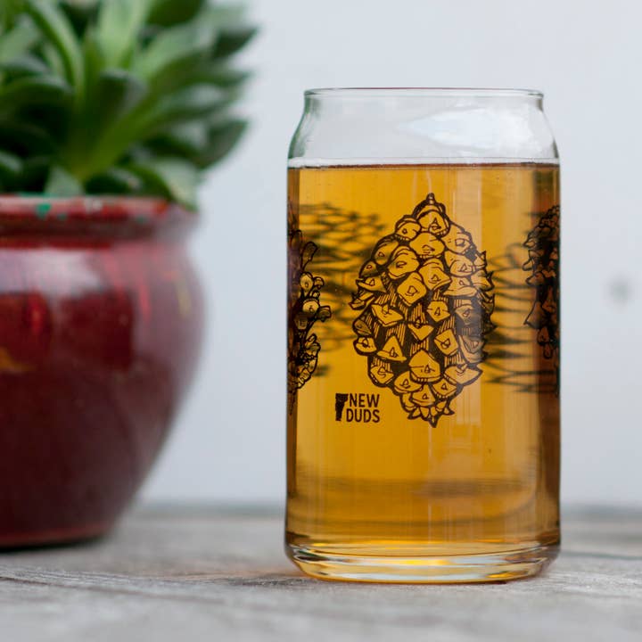 Pinecone Can Glass for wholesale by New Duds