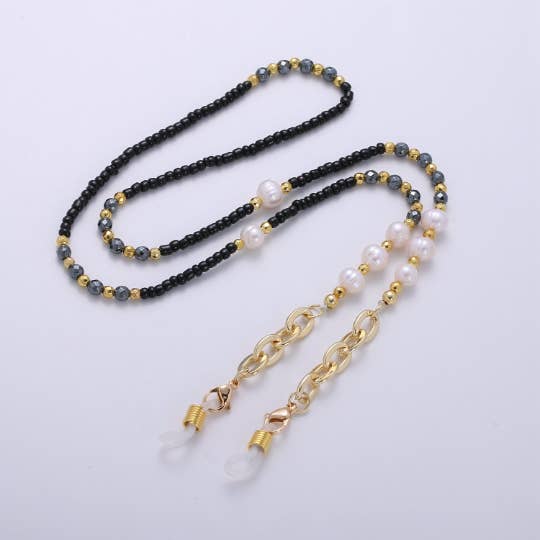 Chaîne pour masque facial, chaîne en perles Rondell, bracelet à lunettes FMHC0011 pour la vente par Aim Eternal