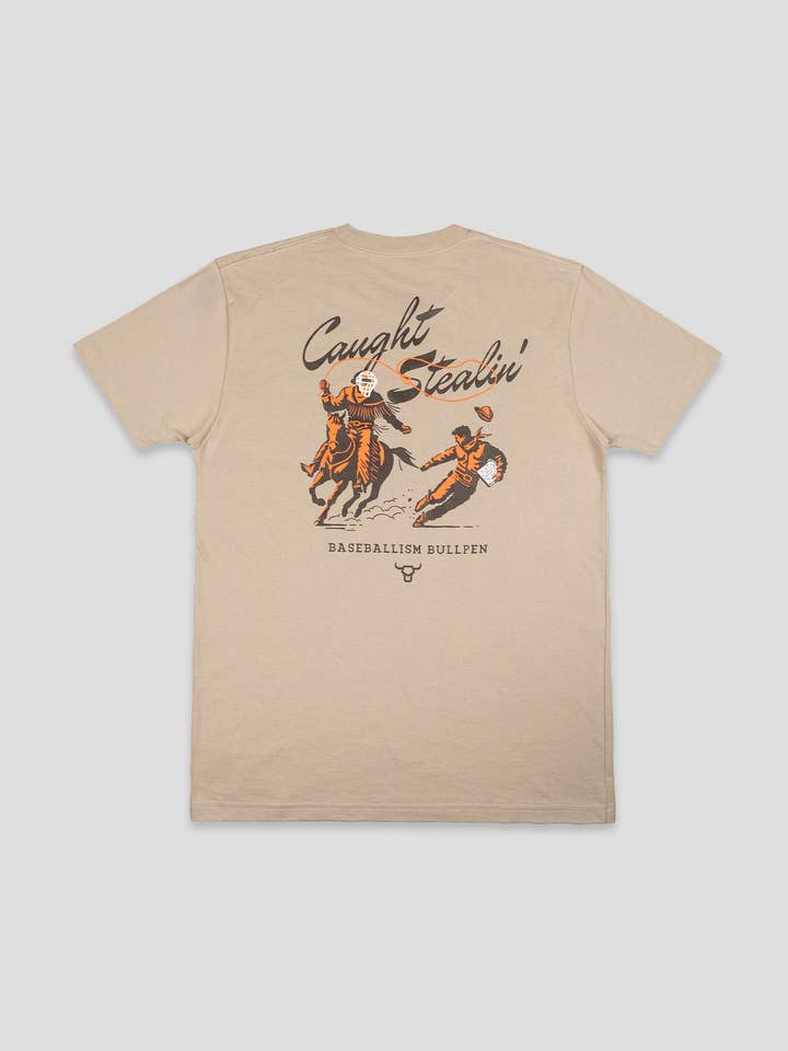 Caught Stealin' T-Shirt (Cream) - Youth for wholesale by Baseballism