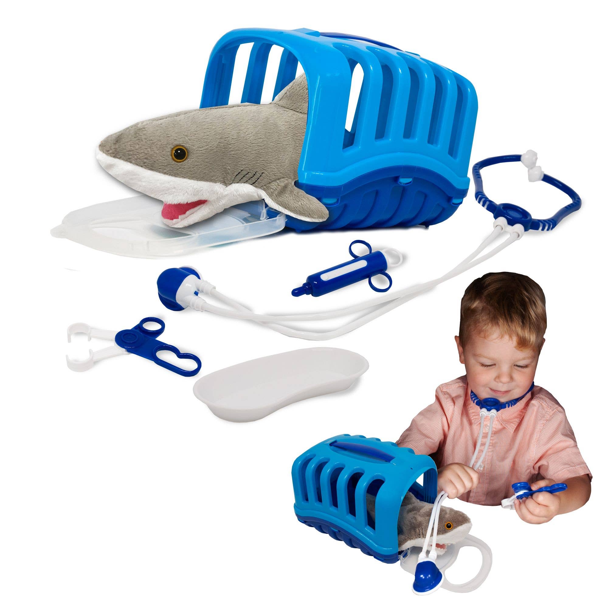 Deluxebase - Wholesale Toy Set - Kids - My Little Vet Basket - Shark Plush Set1