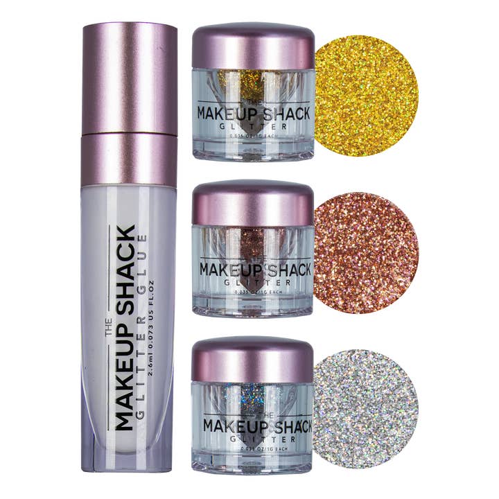 The Makeup Shack - Wholesale Body Glitter/Shimmer - Glitter Set 3pc. w/ Glue