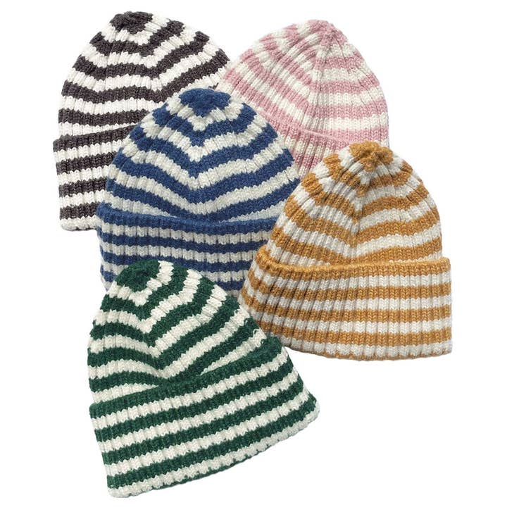 Bubu - Wholesale Beanie - Kids - STRIPE BEANIE - GOLDEN1