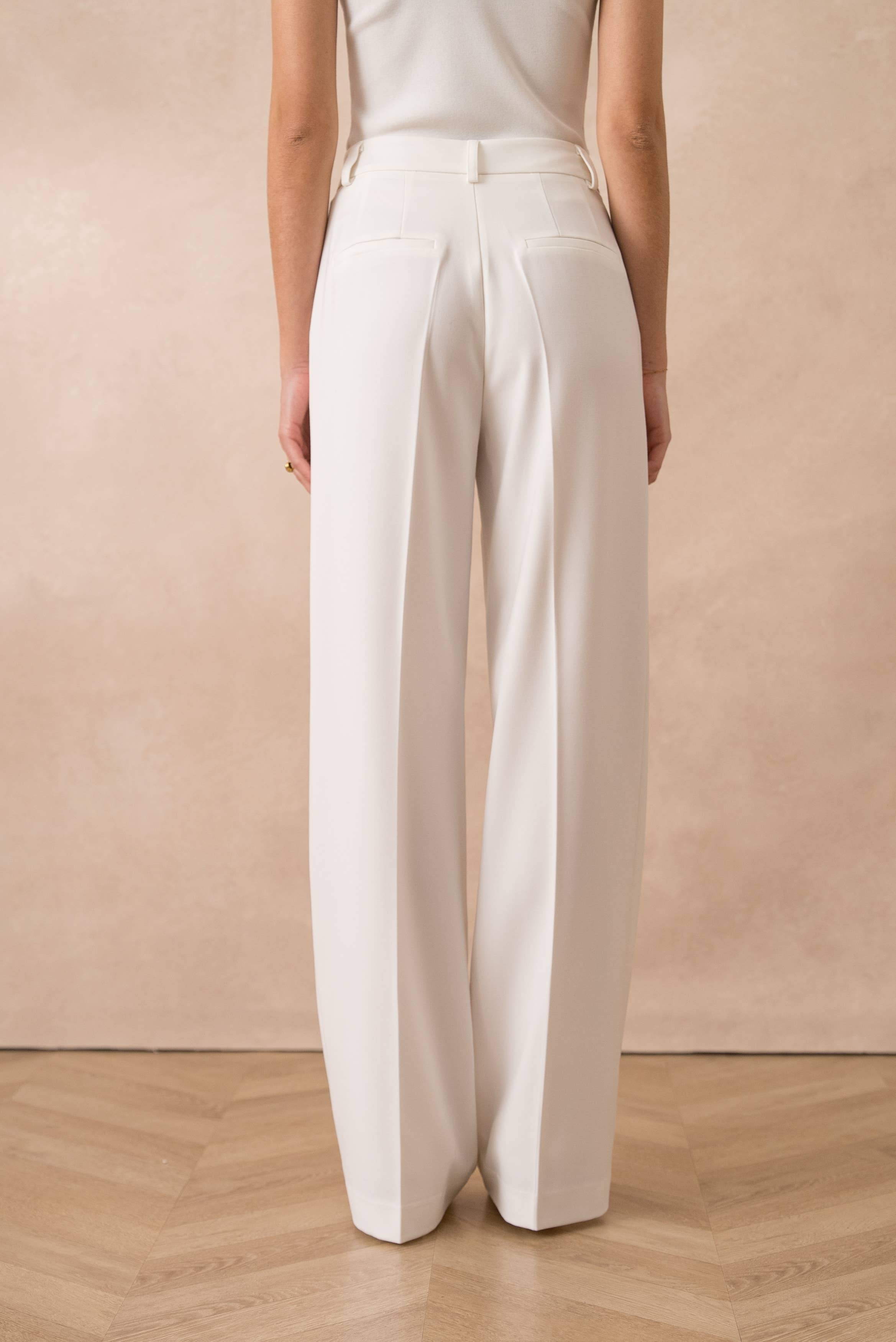 Attentif Paris - Vendita all'ingrosso Pantaloni eleganti - Donna - [Heather] Pantaloni Tailleur a Gamba Larga30