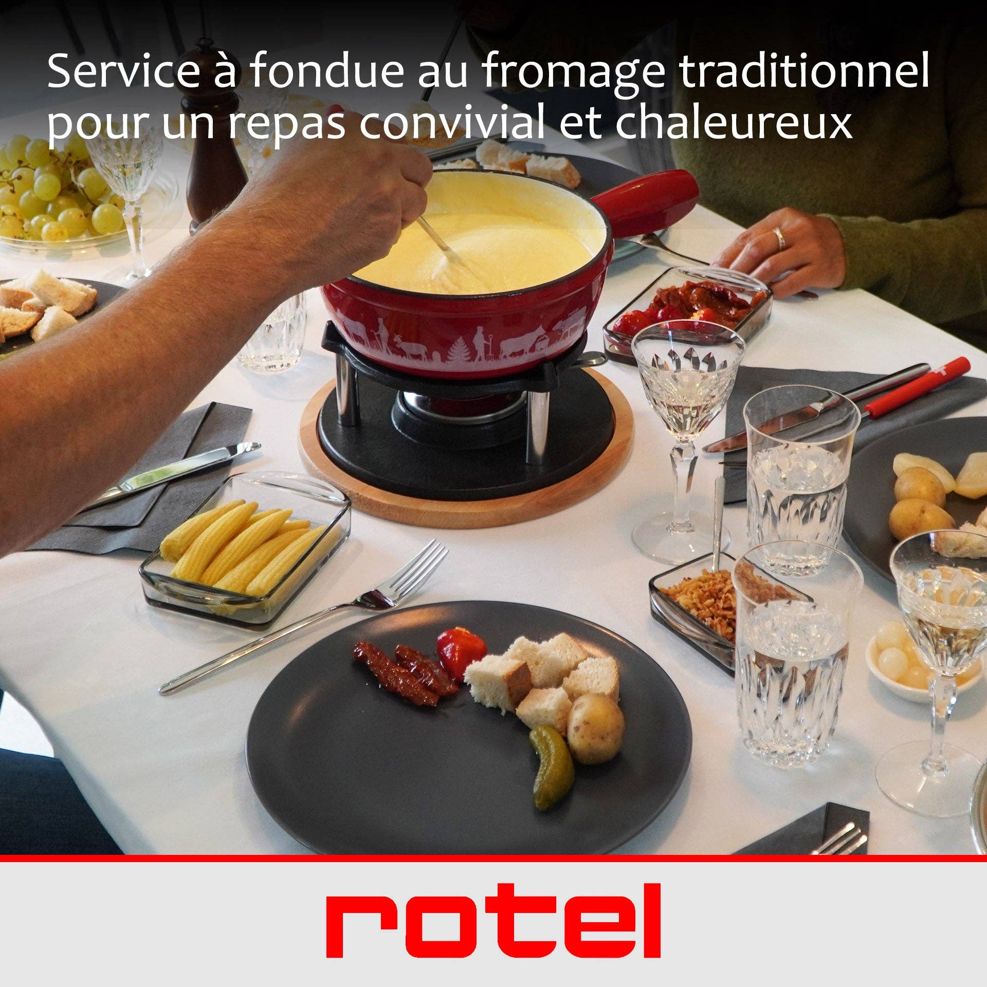 Zenker - Wholesale Kitchen Appliance - Cheese fondue set for 6 people Rotel Swiss Tradition3