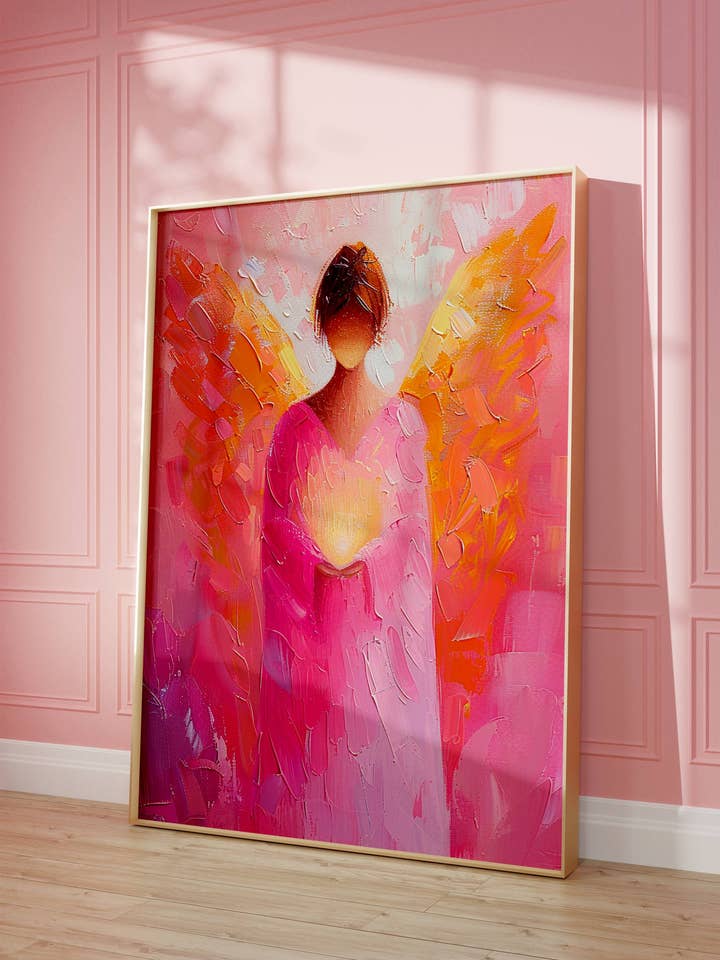 Ärkeängel Chamuel Canvas – Andlig Änglakonst för wholesale av Seelenzauberstudio