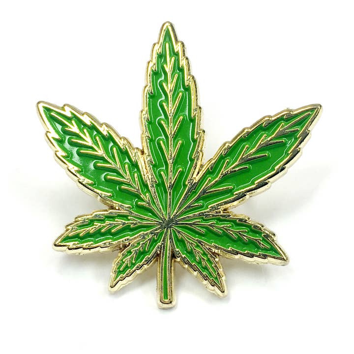 Kolorspun Pins - Wholesale Lapel Pin/Button - Weed Leaf Enamel Pin