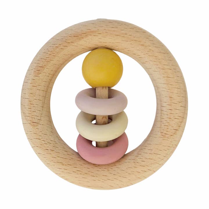 Baby Holzring Rassel Ocker für den Großhandel von Summerville organic