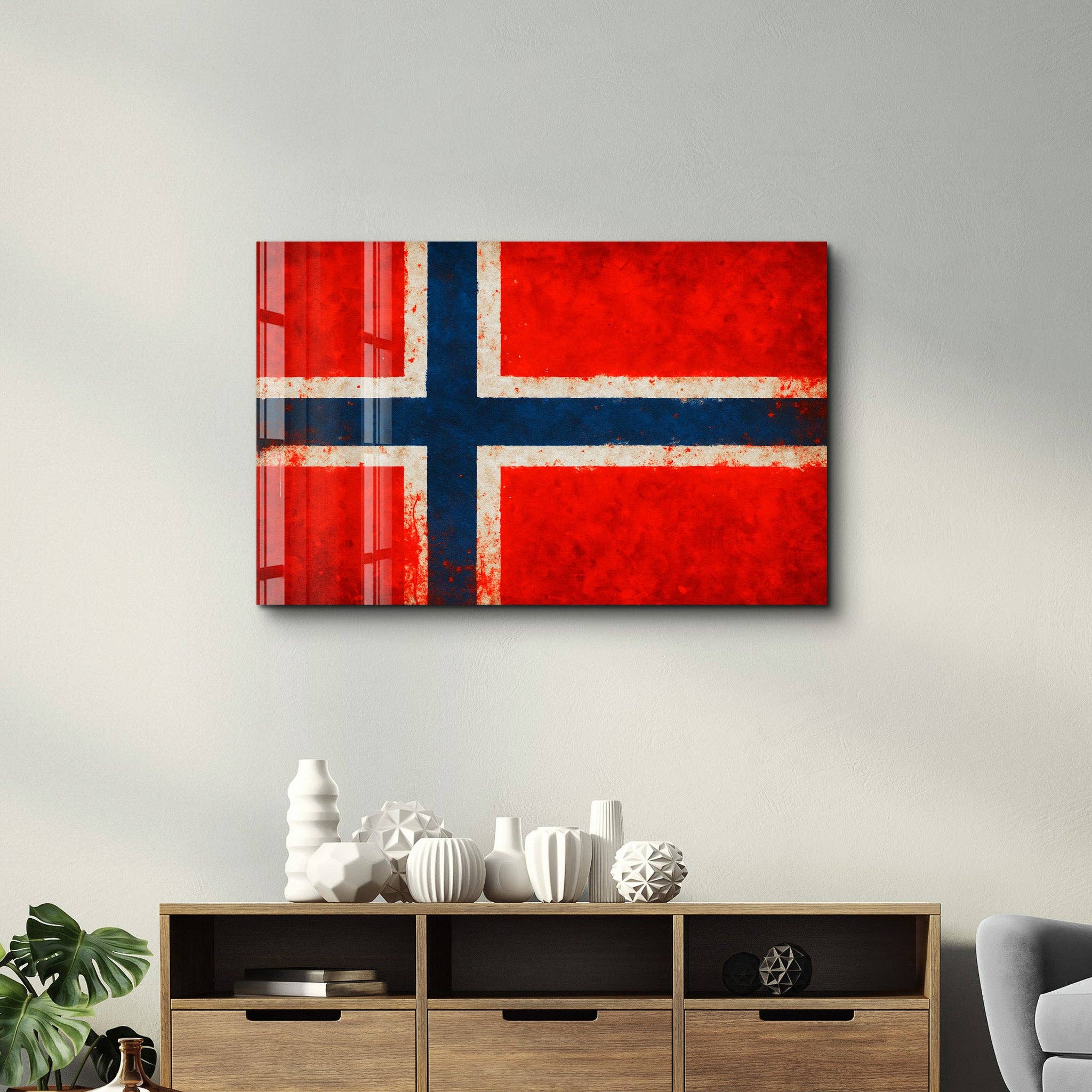 Artdesigna KG - Wholesale Wall Accent - Norway Flag Splash - Glass Wall Art1