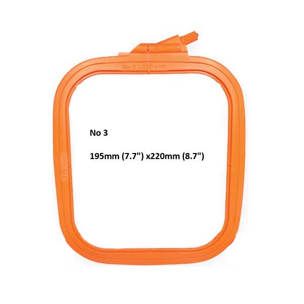 Nurge - Wholesale Embroidery/Cross Stitch Supplies - Nurge Square Plastic Hoops 195 x 220mm (8" x 9")