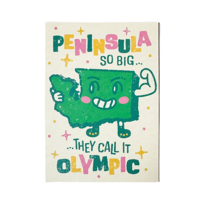 Wug Prints - Wholesale Postcard - "Big" Olympic Peninsula Postcard