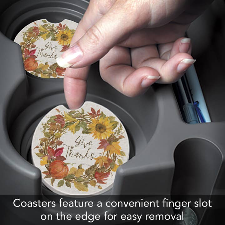 Conimar Promotions - Wholesale Coasters - "Fall Splendor" Stone Car Coaster BULK NO PACKAGING 2