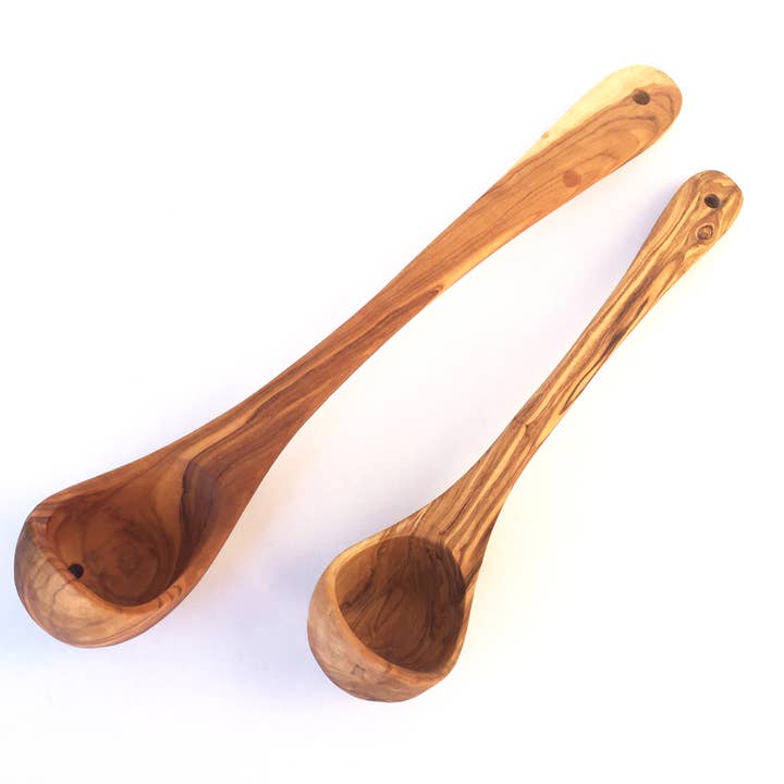 medina mood - Wholesale Kitchen Spoon - ladle with holes olive wood ladle4