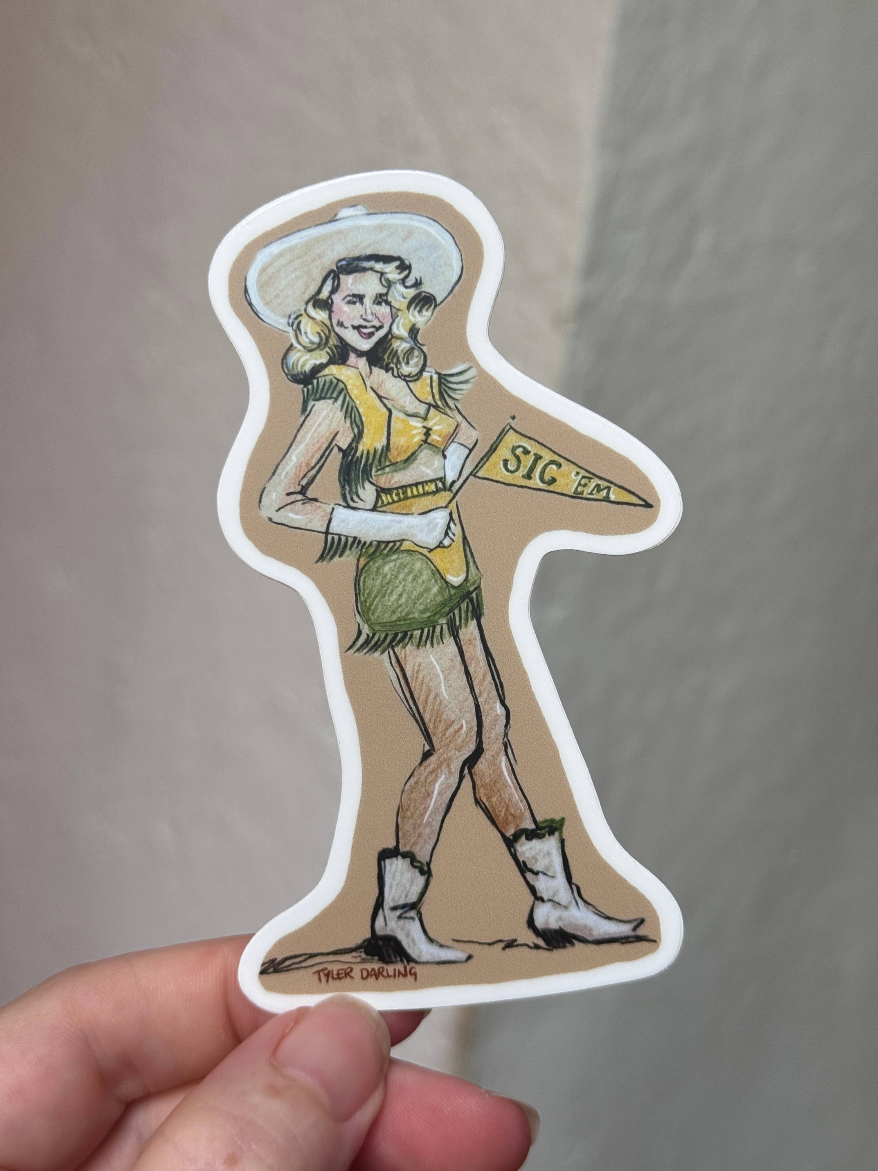 Tyler Darling - Wholesale Sticker - Sic Em Bears- Baylor University Cowgirl- Sticker