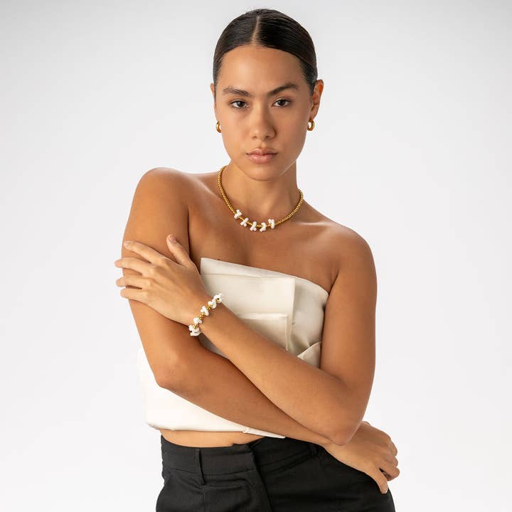 COLURi - Wholesale Beaded Bracelet - Ogata Petit Tuya Bracelet in Rose1