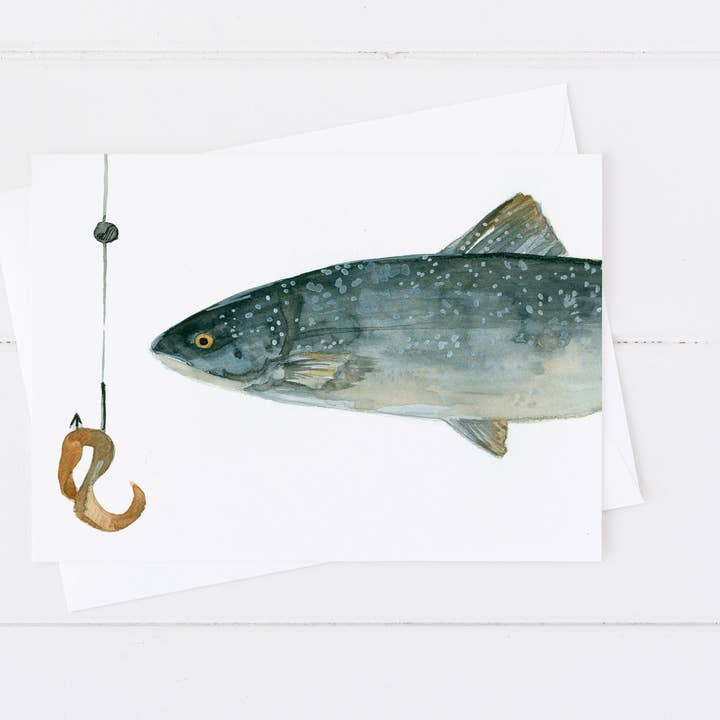 Fish Trout Bait Fishing Sport All Occasion Greeting Card for wholesale by Rugosa & Pine