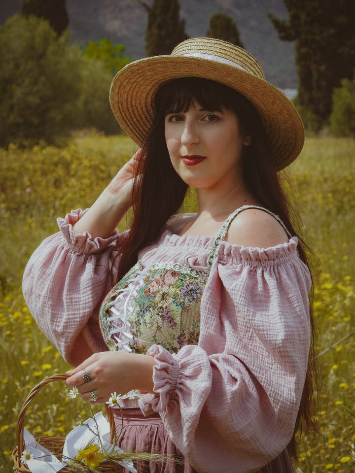 Haizea Arranz - Venta al por mayor Blusa - Mujer - Blusa Rústica Cottagecore