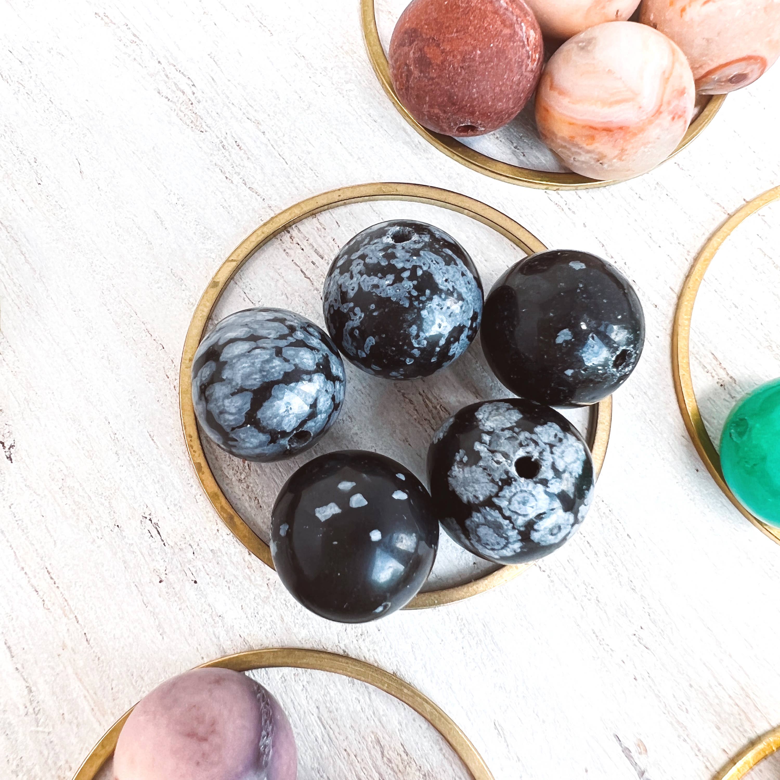 Permanent Baggage - Wholesale Dangle Earrings - Small Brass Post Earring With Hoop & Semi-Precious Stones6