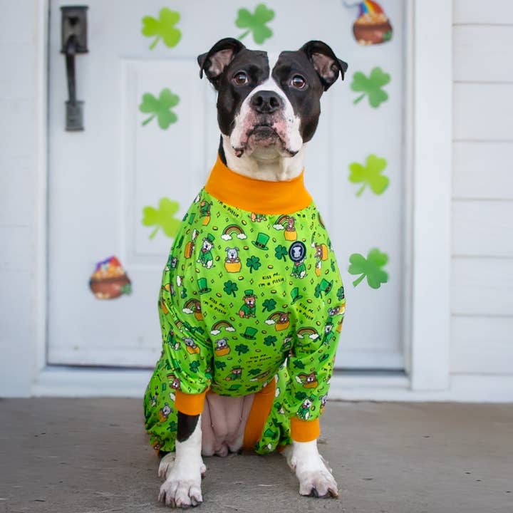 Pitties Go Bragh Pitbull Pajamas for wholesale by Pittie Clothing Co.