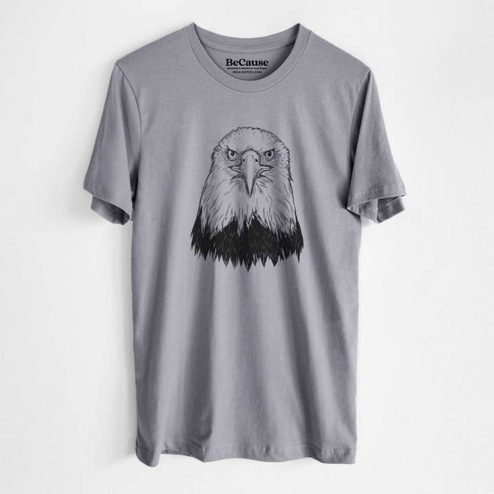 American Bald Eagle Unisex Crewneck T-shirt, 100% Cotton for wholesale by Because Tees