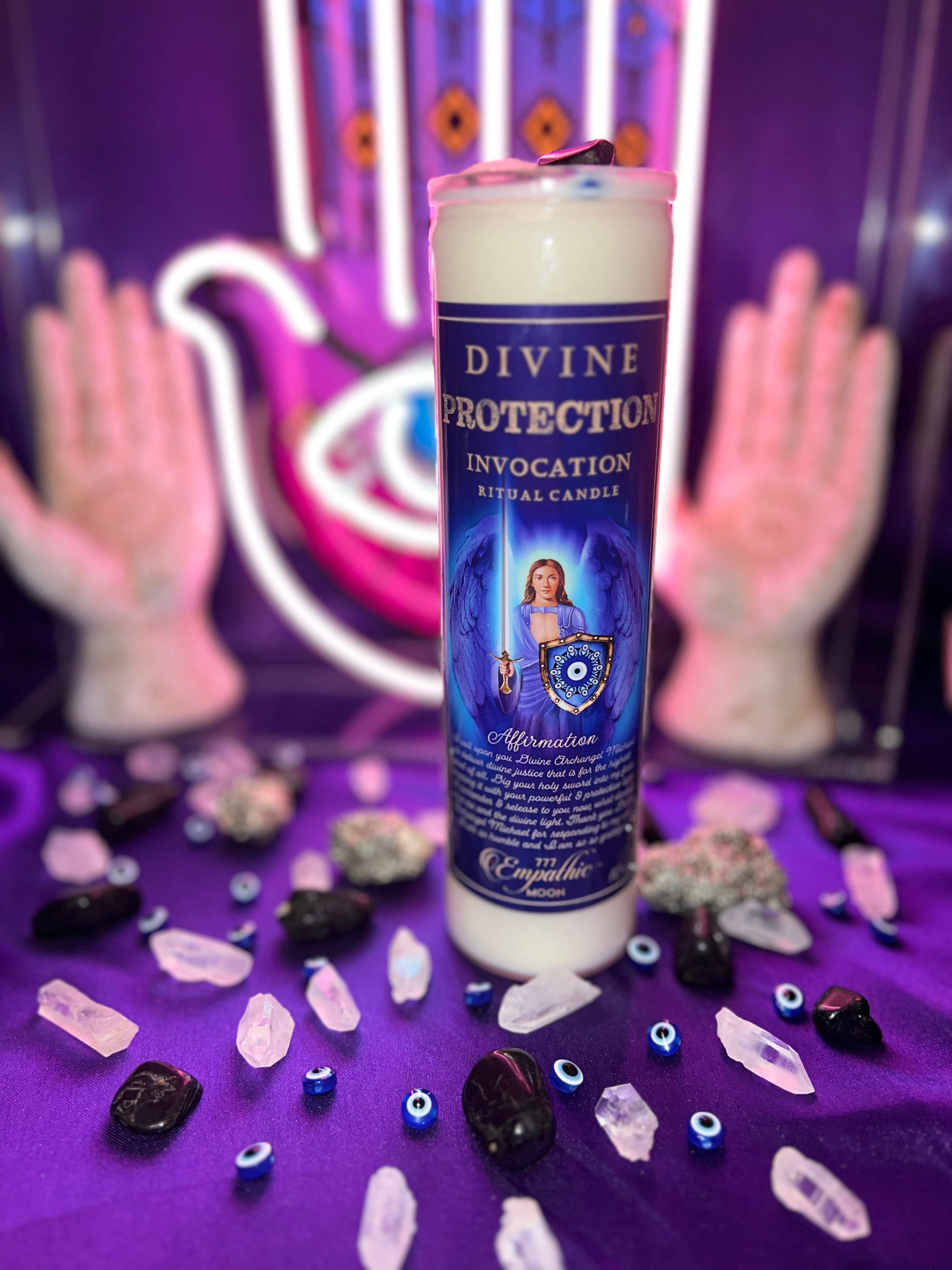 Empathic Moon 777 - Wholesale Votive Candle - Divine Protection Archangel Michael Ritual Candle | 16 Oz.