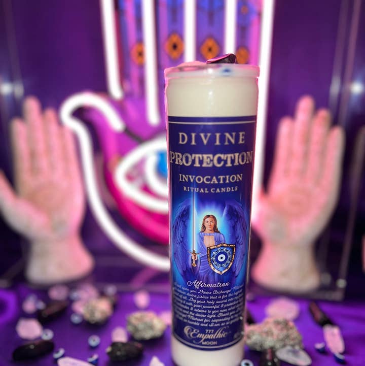 Empathic Moon 777 - Wholesale Votive Candle - Divine Protection Archangel Michael Ritual Candle | 16 Oz.